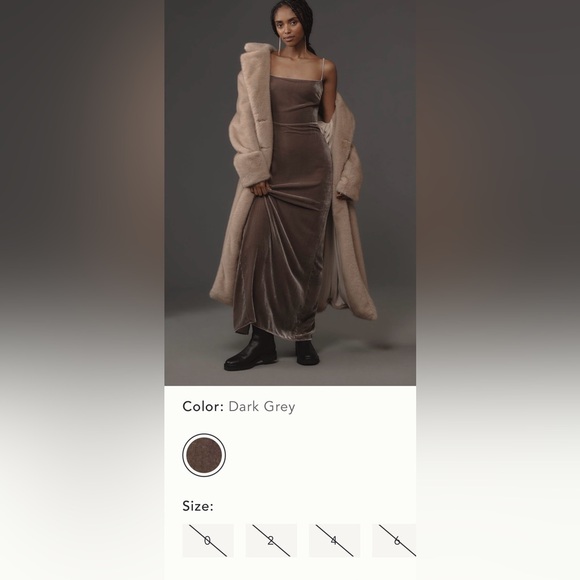 Reformation Frankie Velvet Dress Size 6 NWT - Picture 15 of 16